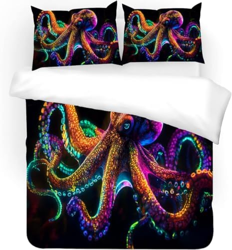 Kids California King Duvet Cover Set with Zipper and 2 Pillow Cases