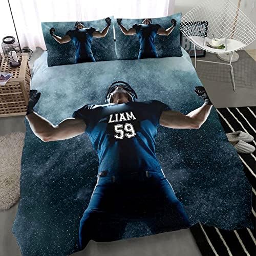 Personalized Football Duvet Cover Set for Kids
