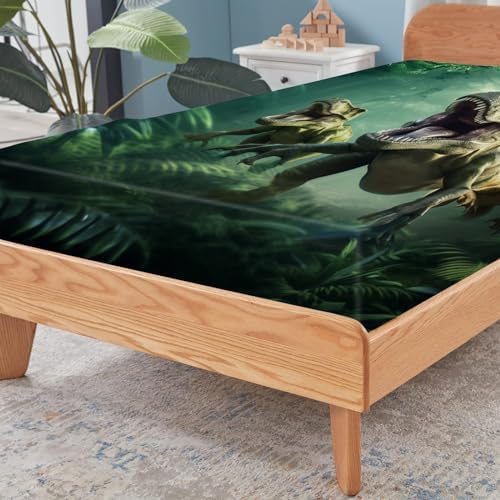 VTKON Dinosaur 3D Print Bed Sheet Set for Kids