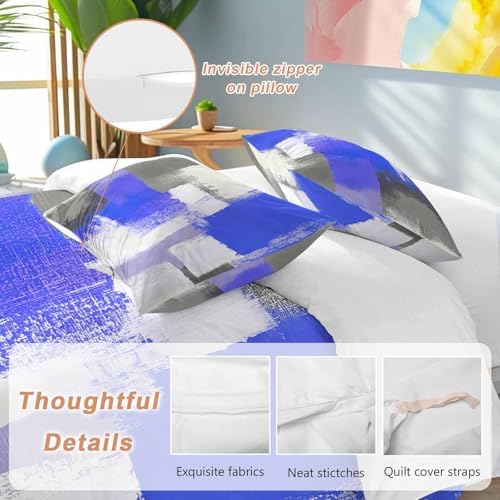 Sabolny Blue White Duvet Cover Set 3-Piece