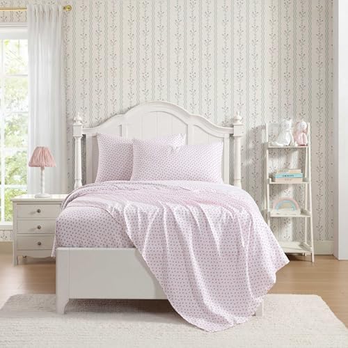 Laura Ashley Kids Sheet Set with Sweet Lady Bugs Pillowcases Twin