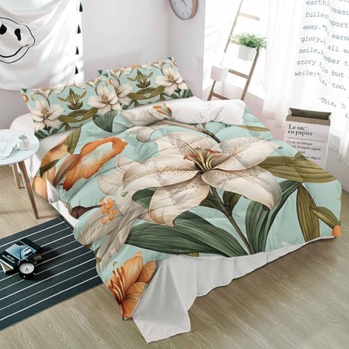 Alandar Home 3 Piece Bedding Set Retro Floral