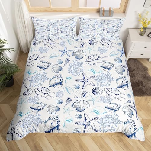 Homewish Coastal Duvet Cover Set Queen Size