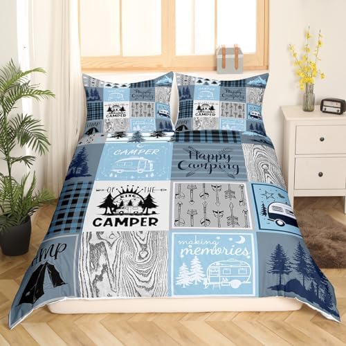 Erosebridal Kids Camper Duvet Cover Twin Set 1