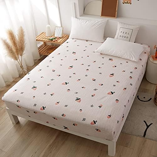 Feelyou Cute Strawberry Bed Sheet Set for Kids Twin