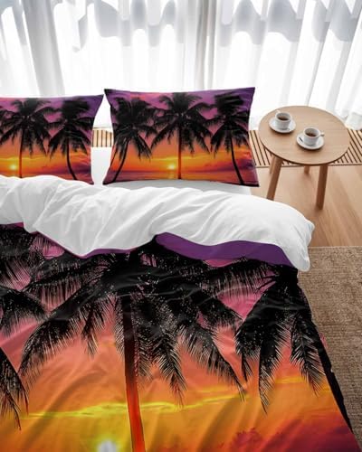 ZOE GARDEN Ocean Coconut Bed Duvet Cover Set Queen