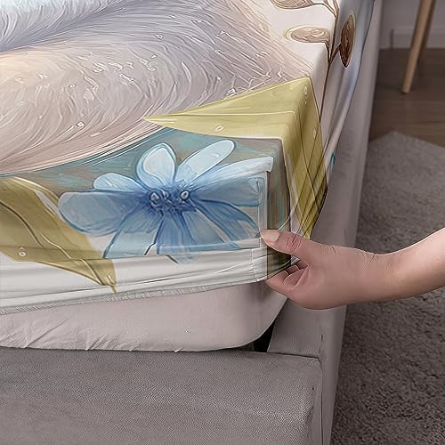 AILONEN Cartoon Sloth Fitted Sheet Set Twin Size