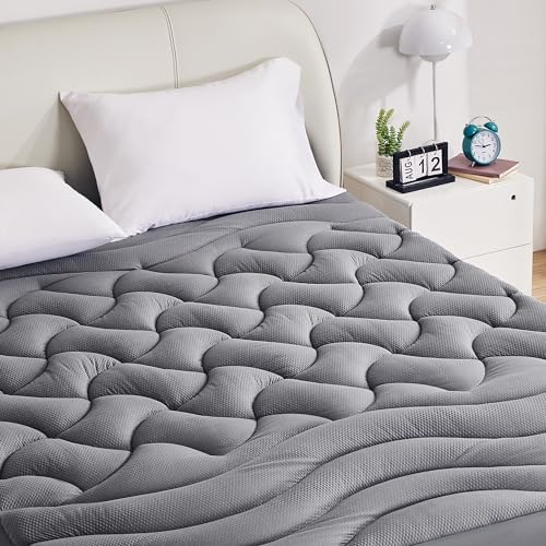 SLEEP ZONE Cooling King Mattress Pad - Waterproof and Back Pain Relief