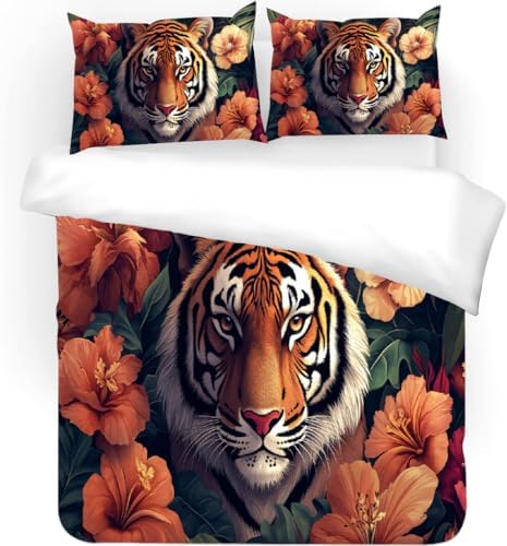 GIPNIAU 3D Print Duvet Cover Set with Zipper California King