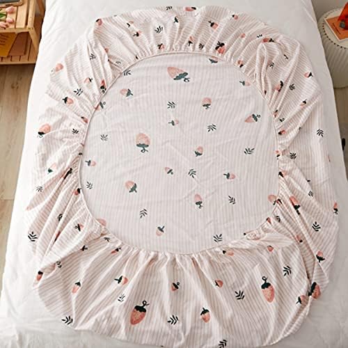 Feelyou Cute Strawberry Bed Sheet Set for Kids Twin