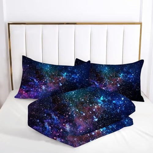 Kxry 3D Galaxy Comforter Set Queen Size