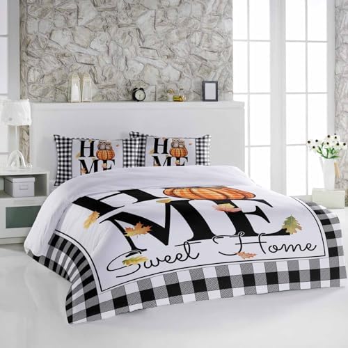 Alandar Home Sweet Owl Duvet Cover Set 3 Piece