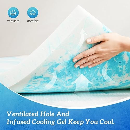 Sweetcrispy Cooling Gel Mattress Topper Full Size
