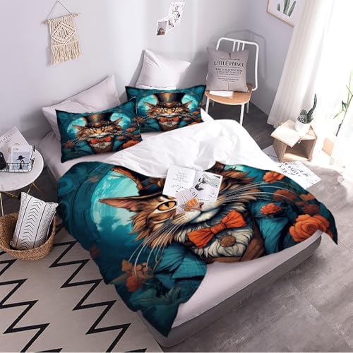 GIPNIAU 3D Print Duvet Cover Set with Zipper
