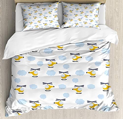 Ambesonne Cartoon Duvet Cover Set with Pillow Shams