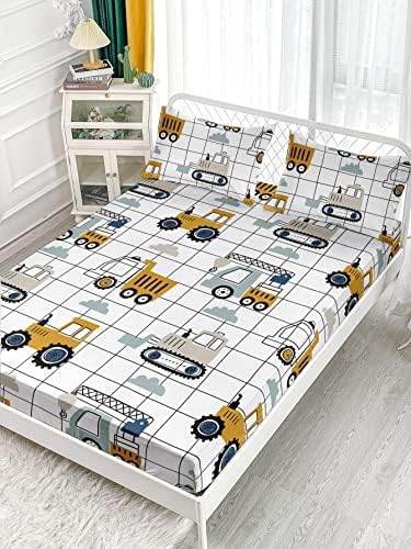 Construction Truck Sheet Set 4PCS Kids Bedding