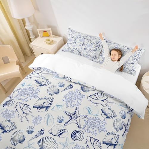 Homewish Coastal Duvet Cover Set Queen Size