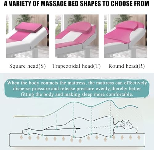 Memory Foam Massage Table Mattress Topper with Anti-Slip Design