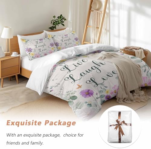 Sabolny Eucalyptus Flower Queen Duvet Cover Set