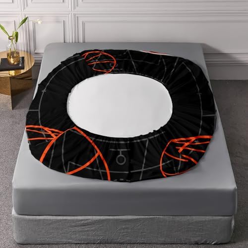 UEVBF Basketball Court Twin Fitted Sheet Set