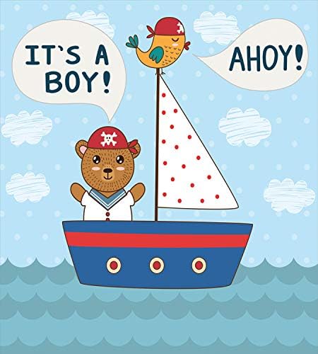 Ambesonne Ahoy Its a Boy Duvet Cover Set 1