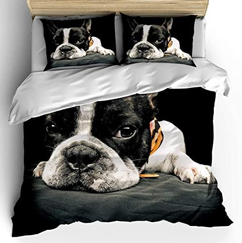Cute Funny Pug 3D Print Duvet Cover Set for Kids Room