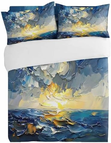 3 Piece Bedding Set with Duvet Cover and Pillow Shams