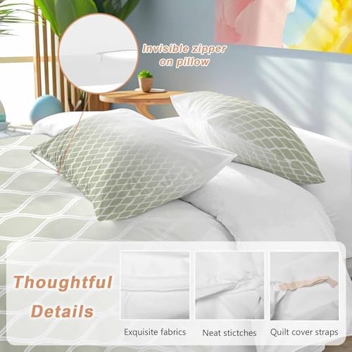 Sabolny Sage Morocco Duvet Cover Set 3 Piece