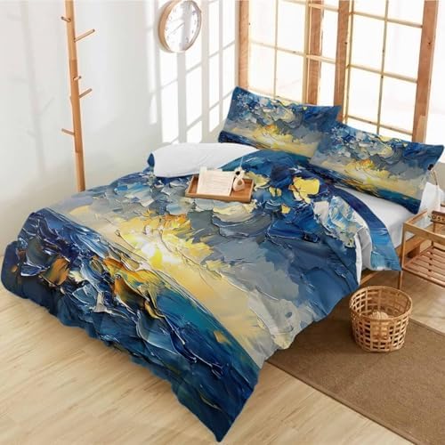 3 Piece Bedding Set with Duvet Cover and Pillow Shams