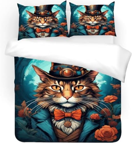 GIPNIAU 3D Print Duvet Cover Set with Zipper