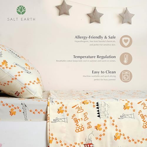 Salt Earth 100 Cotton 210TC Kids Bedding Set Bingos Day Themed
