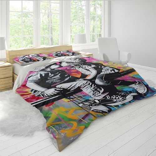 Kids Duvet Cover Set with Zipper and Ties