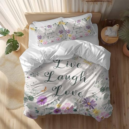Sabolny Eucalyptus Flower Queen Duvet Cover Set