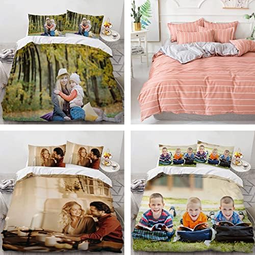 Custom Photo Duvet Cover Set with Zipper Closure