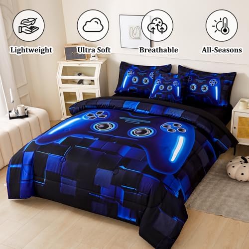 ASKOTU Gamer Full Bedding Set for Boys