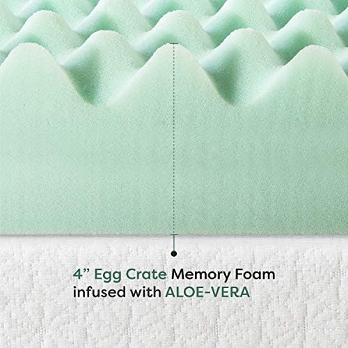 Best Price 4 Inch Memory Foam Mattress Topper with Aloe