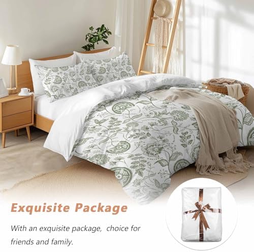 Sabolny Boho Sage Green Duvet Cover Set