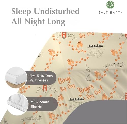 Salt Earth 100 Cotton 210TC Kids Bedding Set Bingos Day Themed