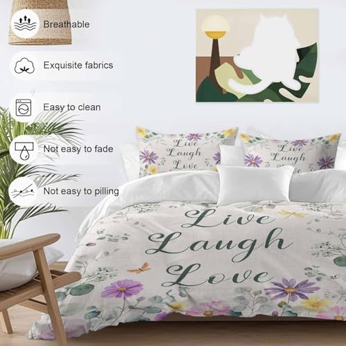 Sabolny Eucalyptus Flower Queen Duvet Cover Set