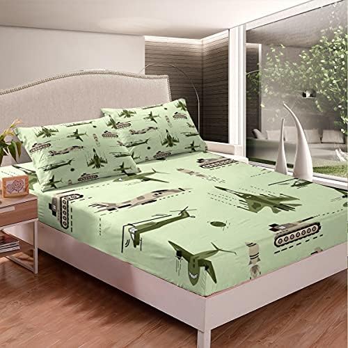 Feelyou 3D Army Helicopter Bedding Set Twin Size