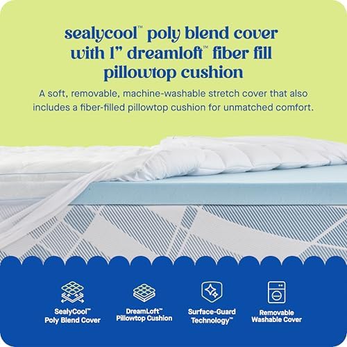 Sealy Dreamlife 3 Gel Memory Foam Queen Mattress Topper 1