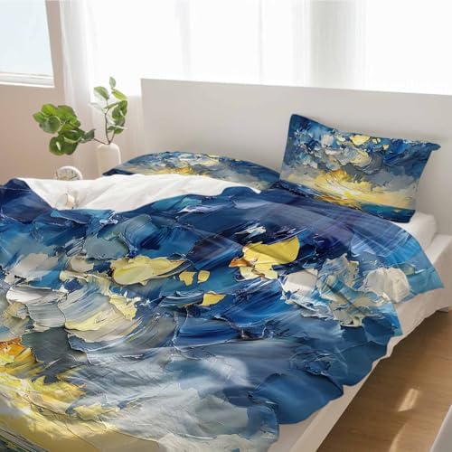 3 Piece Bedding Set with Duvet Cover and Pillow Shams