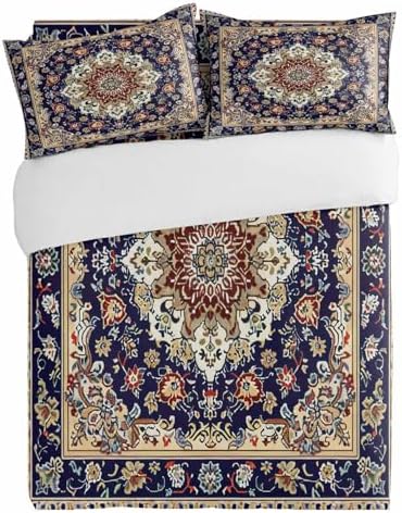 Alandar Home Duvet Cover Set Geometric Boho Floral