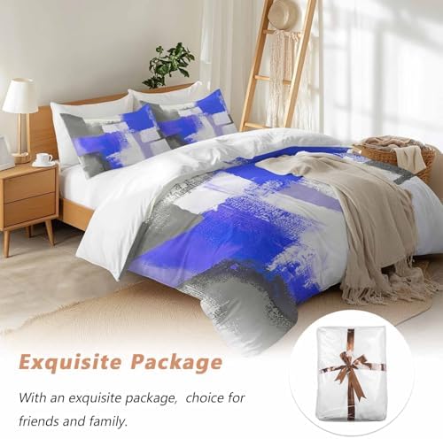 Sabolny Blue White Duvet Cover Set 3-Piece