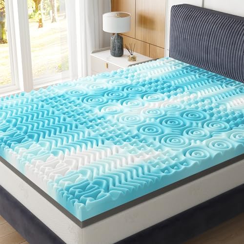 4 Inch Cooling Gel Mattress Topper with 7-Zone Support