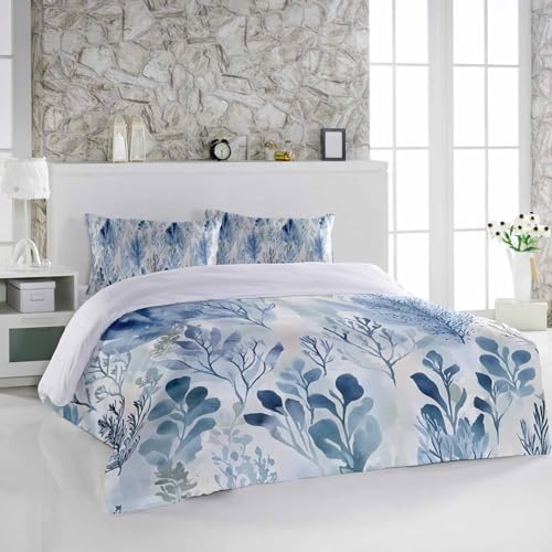 Alandar Home 3 Piece Ombre Blue Bedding Set