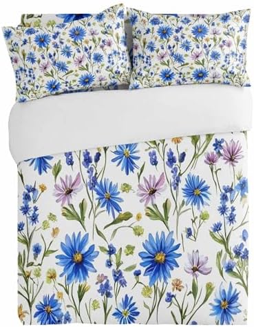Alandar 3 Piece Summer Farm Floral Duvet Cover Set