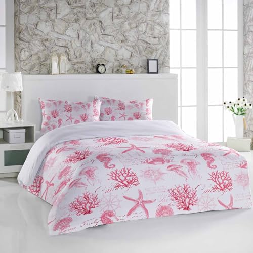 Alandar Home 3 Piece Ocean Pink Starfish Bedding Set
