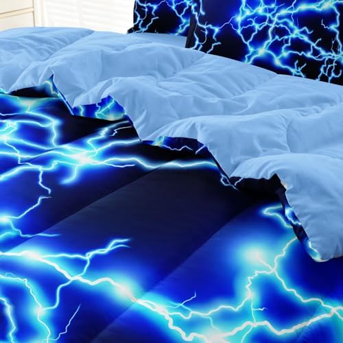 Twin Bed in a Bag Lightning Comforter Set for Boys