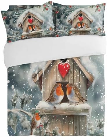 Alandar Home Duvet Cover Set Snowflakes 3 Piece